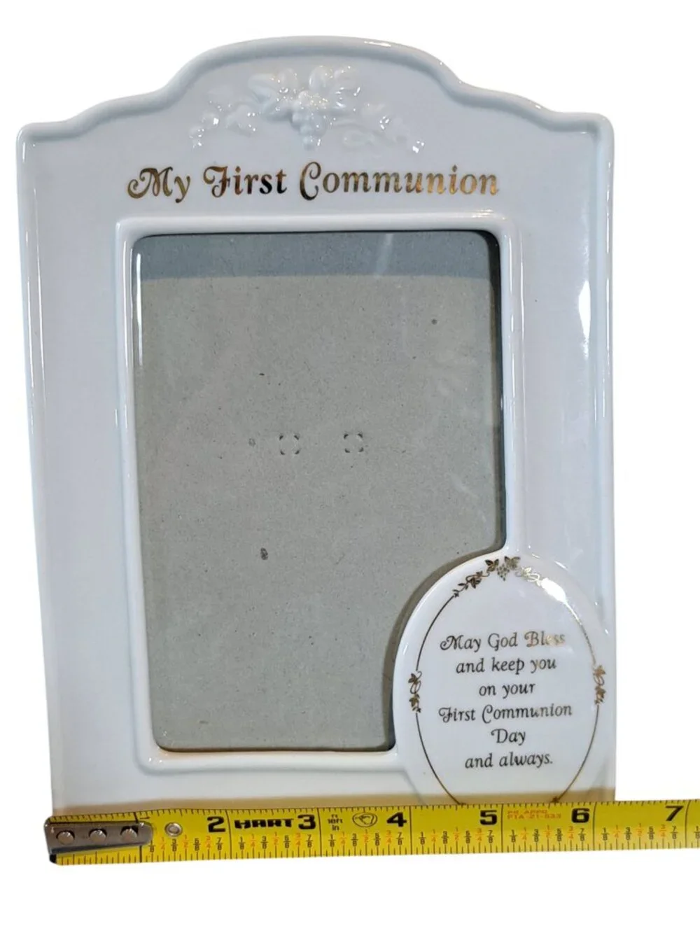 Roman Inc. white porcelain picture frame 5x7